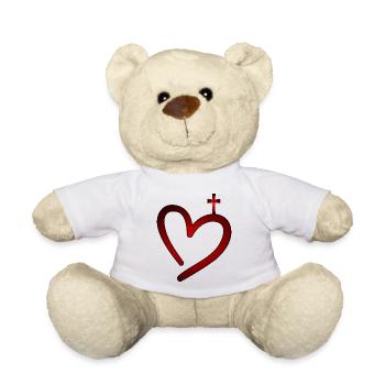 Christlicher Glaube - KREUZ LIEBE RELIGION - Teddy - Weiß - Vorne