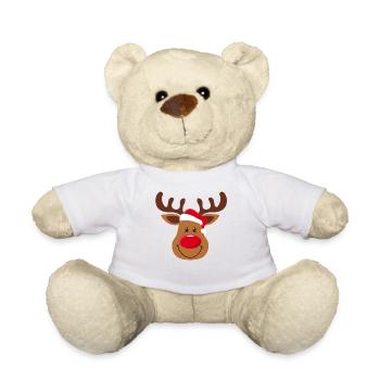 Weihnachten Elch Kinder Baby Tier Weihnachtsmann - Teddy - Weiß - Vorne