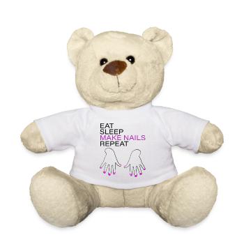 Nail Design Manucure Nail Design Dicton Cadeau - Nounours - blanc - Devant