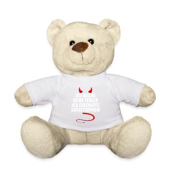 Ich mache keine Fehler ich erschaffe Katastrophen - Teddy - Weiß - Vorne