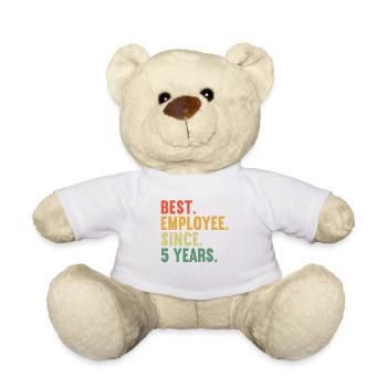 5 ans de service 5 ans de service anniversaire - Nounours - blanc - Devant
