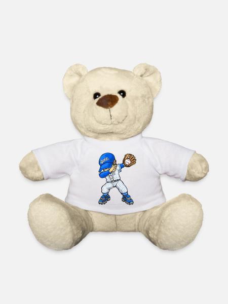 Dabbing Baseball Baseballspieler - Teddy - Weiß