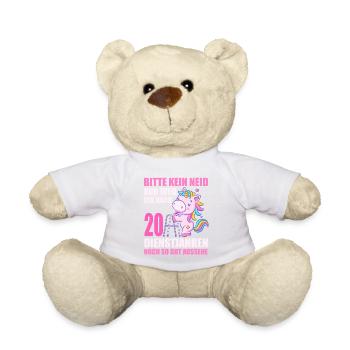 20 Jahre im Dienst 20 Jähriges Dienstjubiläum - Teddy - Weiß - Vorne