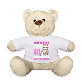 40 Jahre im Dienst 40 Jähriges Dienstjubiläum - Teddy - Weiß - Vorne