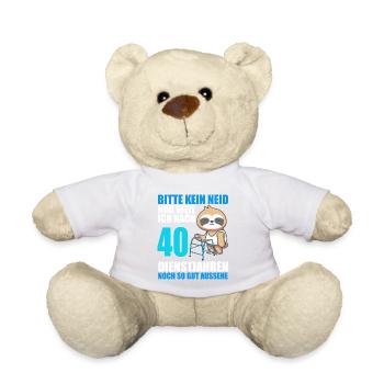 40 Jahre im Dienst 40 Jähriges Dienstjubiläum - Teddy - Weiß - Vorne
