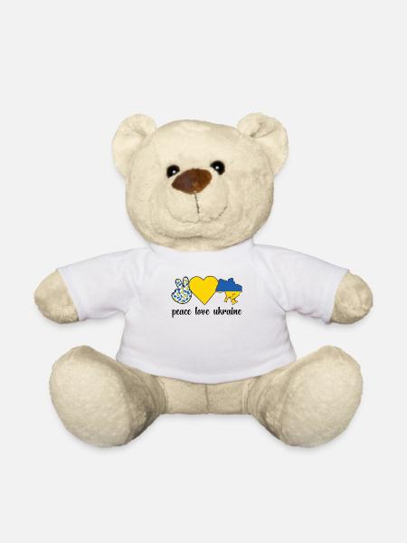 Ukrainiens Ukraine Drapeau Racines ukrainiennes - Nounours - blanc