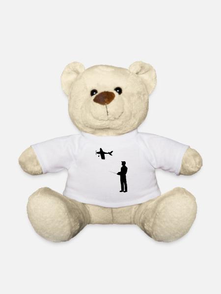 RC Flugzeug Modellflug Retro Vintage Geschenk - Teddy - Weiß