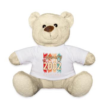 2002 January Gift Idea Vintage - Teddy Bear - white - Front