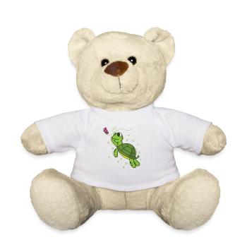Turtle with Butterfly Reptile Water - Teddy Bear - white - Front