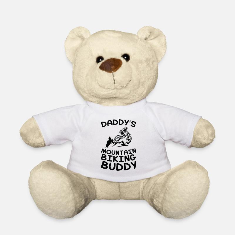 Daddy's Mountainbike Buddy - Biker - Teddy - Weiß