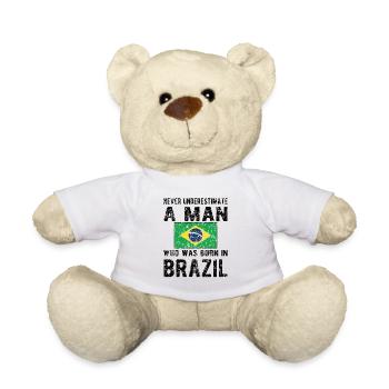 Brésil Brésil Drapeau brésilien - Nounours - blanc - Devant