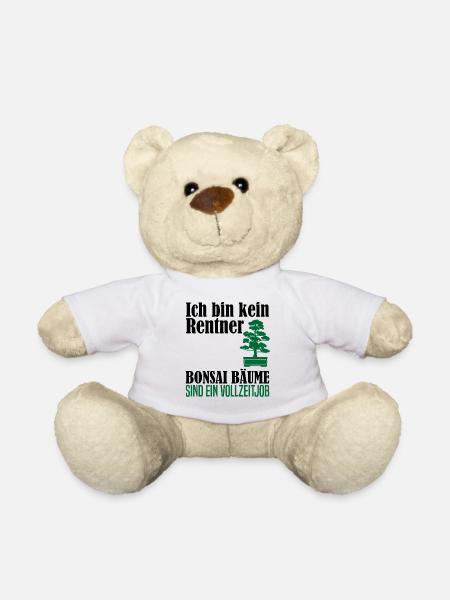 Rentner Ruhestand Bonsai Baum Spruch Geschenk - Teddy - Weiß