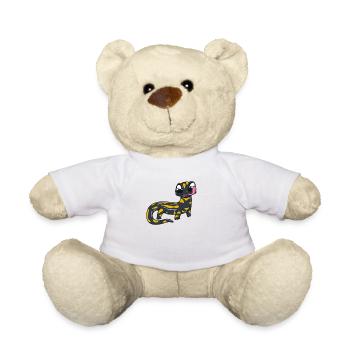 Salamandre de feu Kawaii - Nounours - blanc - Devant