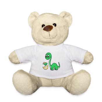 Dinosaurier mit Baby Dinosaurier - Teddy - Weiß - Vorne