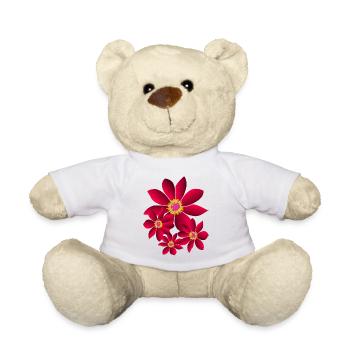Blume, pink, Blüten, floral, Blumenwiese, blumig - Teddy - Weiß - Vorne
