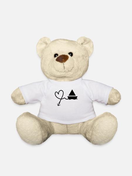 Herz Anker Boot - Teddy - Weiß