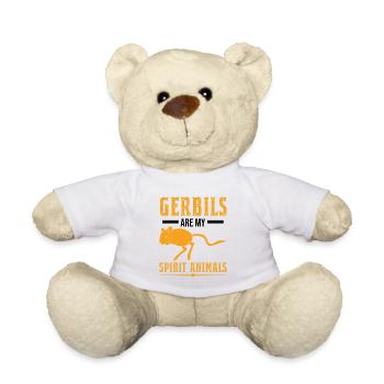 Gerbils are my spirit animals Rennratte Rennmaus - Teddy - Weiß - Vorne