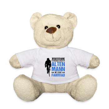 Fahrrad Alter Mann Radfahrer BMX Radsportler - Teddy - Weiß - Vorne