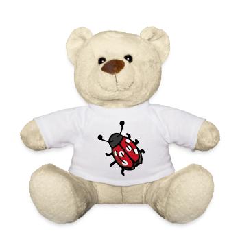 Marienkäfer Glückskäfer Insekt - Glücksbringer - Teddy - Weiß - Vorne