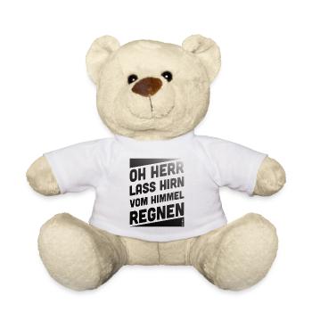 Himmelregen Mit Spruchgestaltung - Teddy - Weiß - Vorne