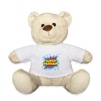 Super Parrain super héro superparrain - Nounours - blanc - Devant