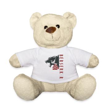 Wotansknoten Norse Wikinger Geschenk Berserkir Bär - Teddy - Weiß - Vorne