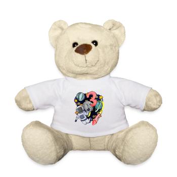 3 Geburtstag Junge - 3 Jahre alt - Ich bin 3 - Teddy - Weiß - Vorne