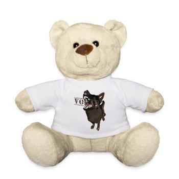 German shepherd IGP ahead - Teddy Bear - white - Front