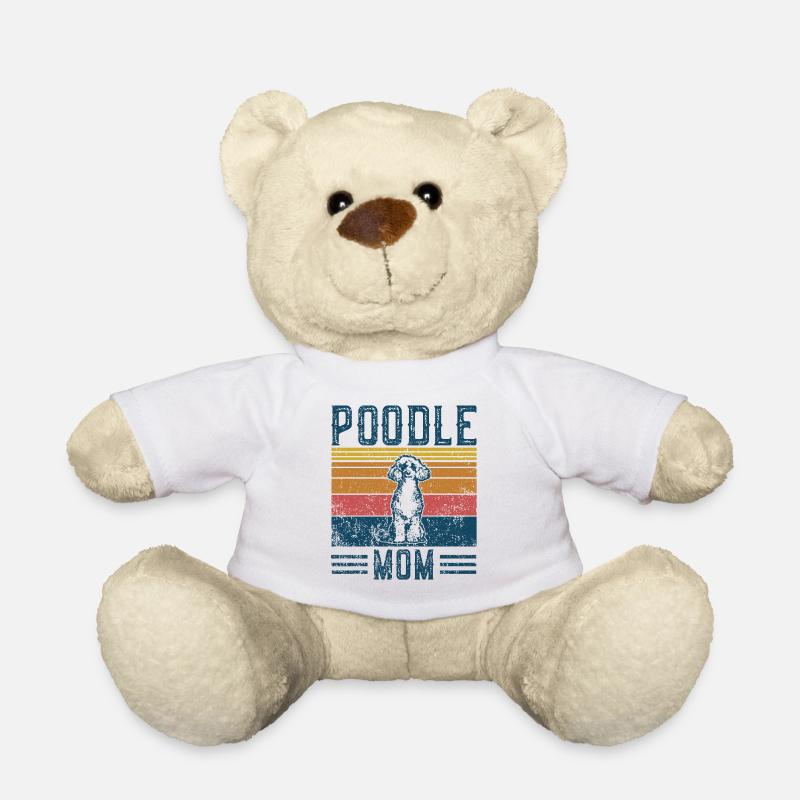Hund Pudel Mama - Vintage Mama - Teddy - Weiß