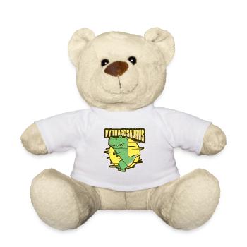 Dinosaurier Mathe Pythagoras Mathematiker - Teddy - Weiß - Vorne