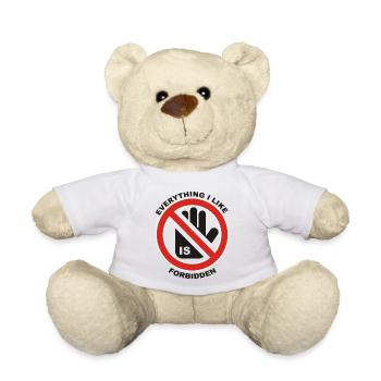 TOUT CE QUE J’AIME EST INTERDIT - Nounours - blanc - Devant