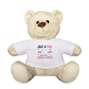 Just a girl who loves seals and yoga - Teddy Bear - white - Front