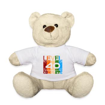 Endlich bin ich 40 - Teddy - Weiß - Vorne