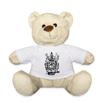 Wikinger Krieger Kopf - Teddy - Weiß - Vorne
