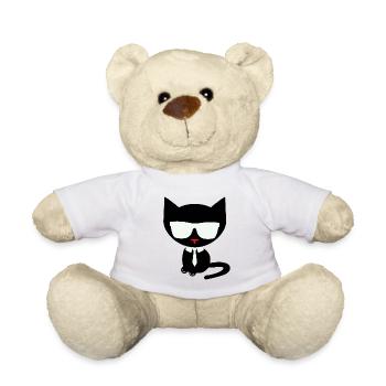 Cool Black Cat - Sunglasses Business Style Design - Teddy - Weiß - Vorne