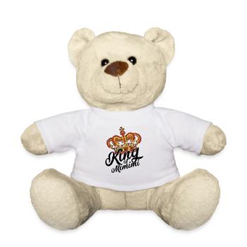 Sarkastischer König King of mimimi Statement Krone - Teddy - Weiß - Vorne