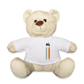 Cyclomoteur Mobylette Rider Retro Vintage - Nounours - blanc - Devant