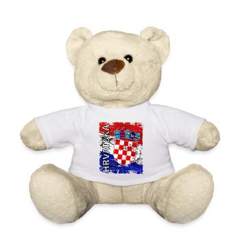 Hrvatska Flagge Wappen Kroatien - Teddy - Weiß - Vorne