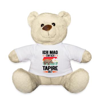 Ich mag einfach Tapire ok? - Teddy - Weiß - Vorne
