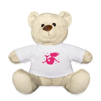 Sirène Femmes Fille Cadeau Sirène Étoiles - Nounours - blanc - Devant