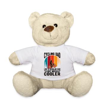Cyclisme Papa Vélo Vélo Tour Cyclistes - Nounours - blanc - Devant