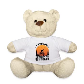 Cycling Dad Like a Regular Dad But Cooler - Teddy Bear - white - Front