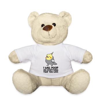 Fußball-Vater wie normaler Vater, aber mit - Teddy - Weiß - Vorne