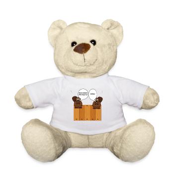 Lustiges Biber Wortspiel Steak Steg Holzbretter - Teddy - Weiß - Vorne