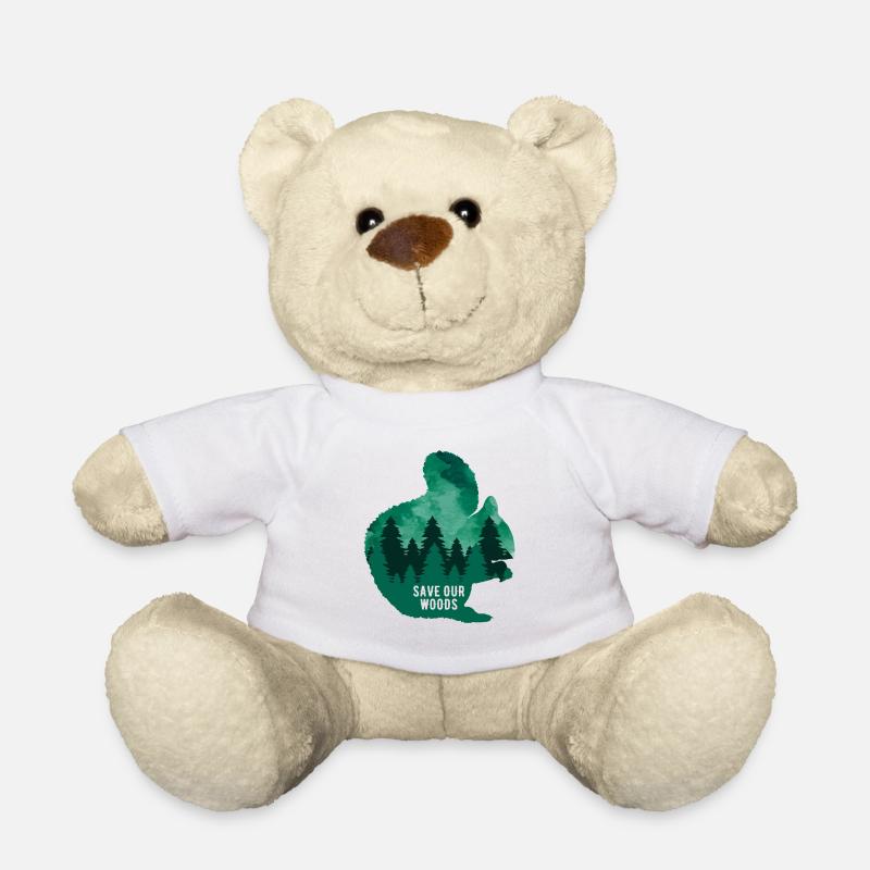 Umweltschutz Eichhörnchen Klimawandel Naturschutz - Teddy - Weiß