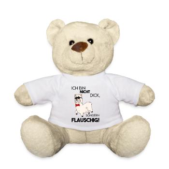 Alpaka - Ich bin nicht dick - Teddy - Weiß - Vorne
