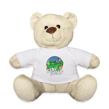Alien Phone Selfie - Teddy Bear - white - Front