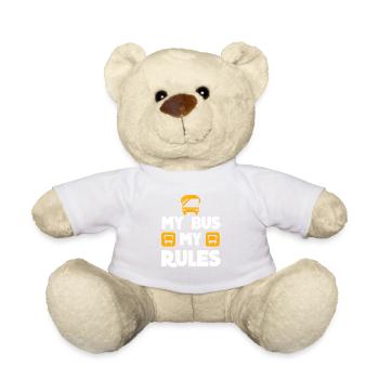 Mon bus Mes règles Chauffeur de bus - Nounours - blanc - Devant