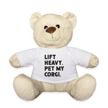Soulever un chien lourd Corgi - Nounours - blanc - Devant