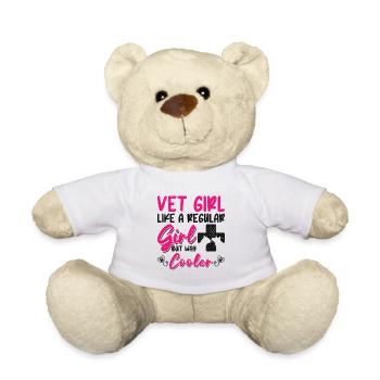 Vet Girl Like A Regular Girl Vet Tech Veterinarian - Teddy Bear - white - Front